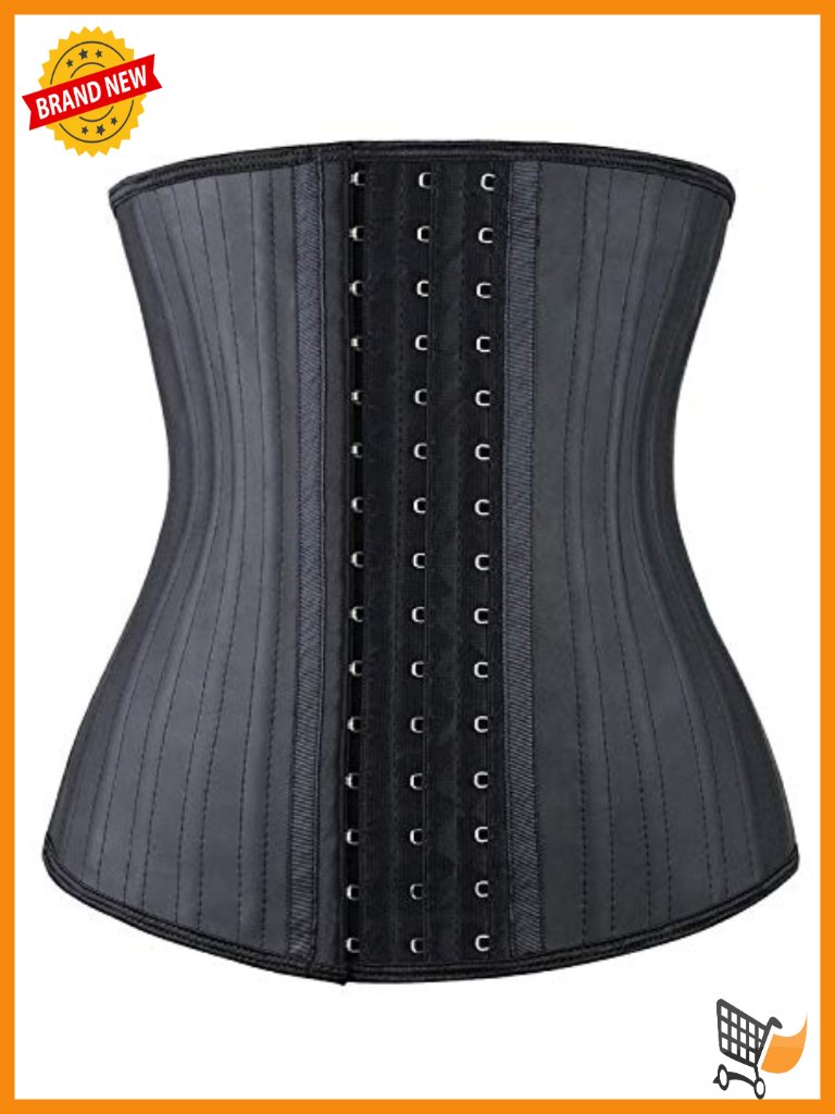 Latex Waist Trainer Corset Underbust Shapewear 9/25 Steel Bones